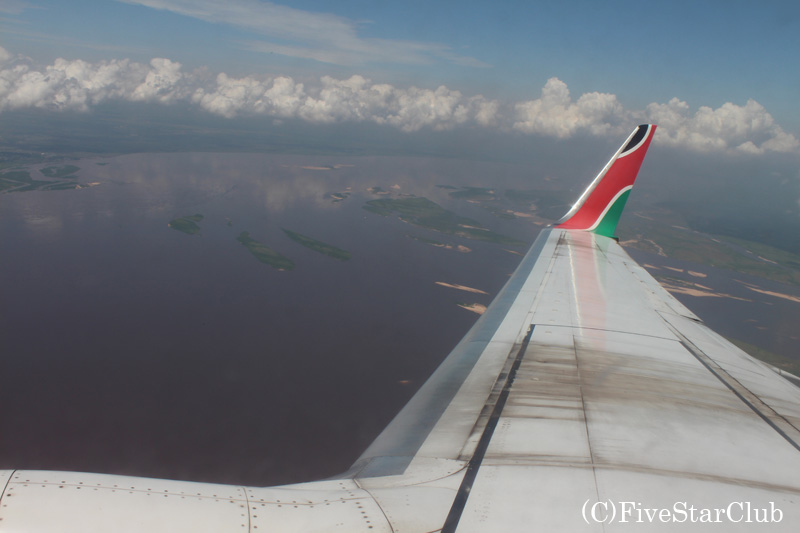 空から見たコンゴ川