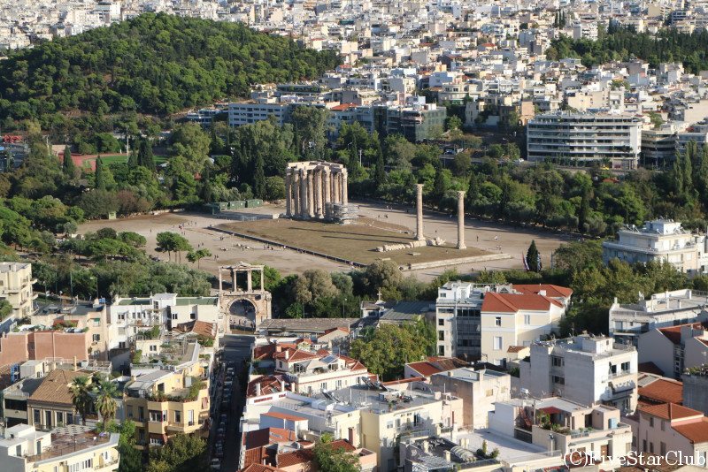 アクロポリス遺跡/展望台からアテネの街を一望