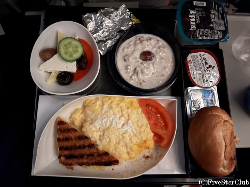 トルコ航空　機内食　朝食